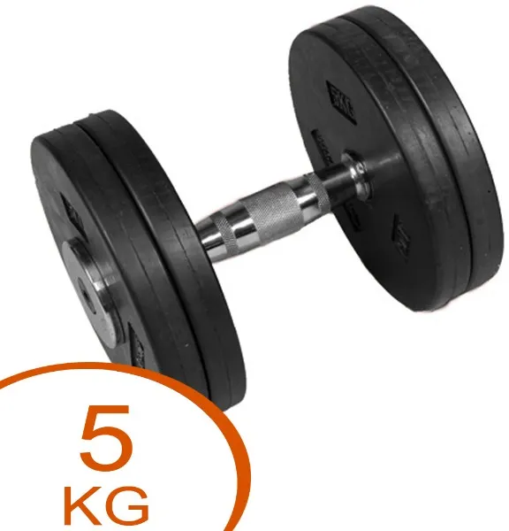 Eurosport Faste Gummi Skive Håndvekter 5kg (1 stk.)
