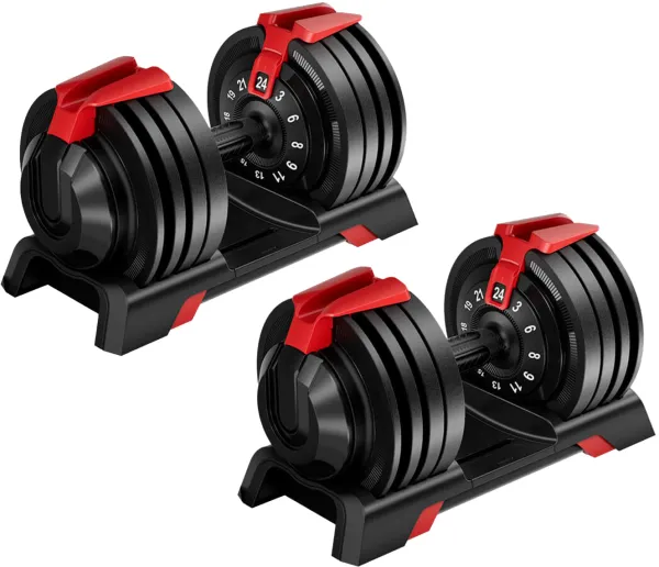 Odin Justerbare Håndvekter Sett (12-i-én håndvekt) 2 stk 24kg